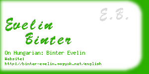 evelin binter business card